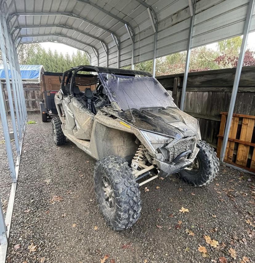 Dirty 4-wheeler vehicle before professional detailing service by RevUp Detailing