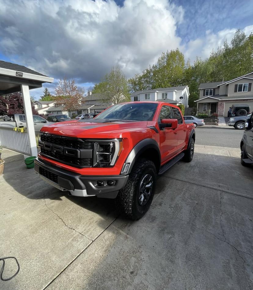 Ford Raptor pickup truck after professional auto detailing with perfect shine