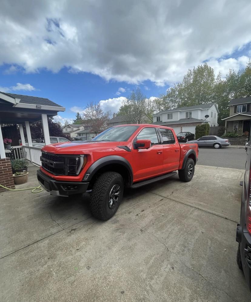 Ford Raptor pickup truck before professional auto detailing treatment